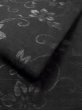 Photo12: M0526A Vintage Japanese Kimono   Black NAGOYA OBI sash Flower Silk. (Grade B) (12)