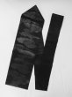 Photo1: M0526B Vintage Japanese Kimono   Black NAGOYA OBI sash Cloud Silk. (Grade A) (1)