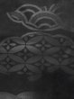 Photo7: M0526B Vintage Japanese Kimono   Black NAGOYA OBI sash Cloud Silk. (Grade A) (7)
