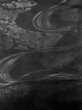 Photo4: M0526D Vintage Japanese Kimono   Black NAGOYA OBI sash Flower Silk. (Grade B) (4)