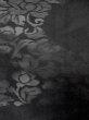 Photo6: M0526D Vintage Japanese Kimono   Black NAGOYA OBI sash Flower Silk. (Grade B) (6)