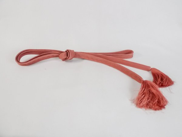 Photo1: M0531XO Vintage Japanese Kimono  Grayish Pink OBIJIME decorative string/cord/rope    (Grade B) (1)