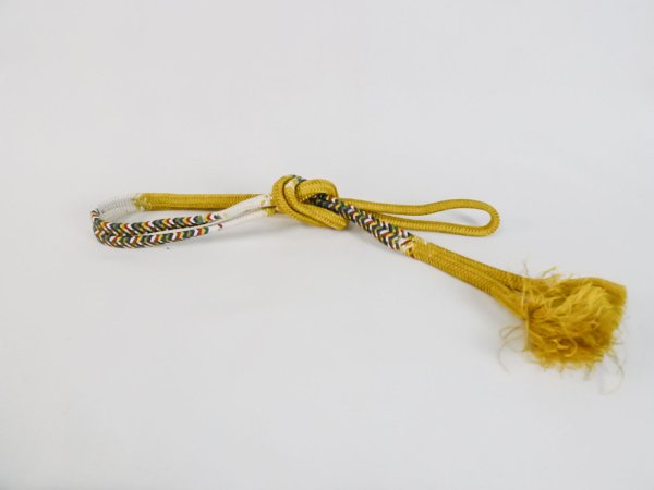 Photo1: M0531XP Vintage Japanese Kimono   Off White OBIJIME decorative string/cord/rope    (Grade A) (1)