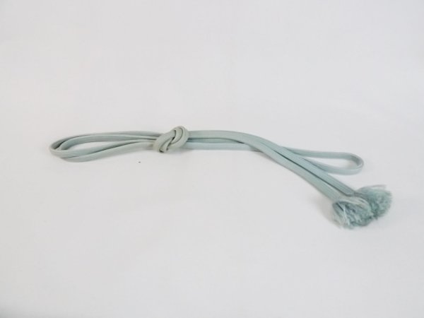Photo1: M0531XR Vintage Japanese Kimono  Grayish Light Blue OBIJIME decorative string/cord/rope    (Grade C) (1)