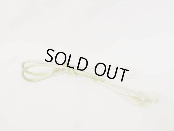 Photo1: M0606XI Vintage Japanese Kimono Light Light Yellowish Green OBIJIME decorative string/cord/rope    (Grade B) (1)