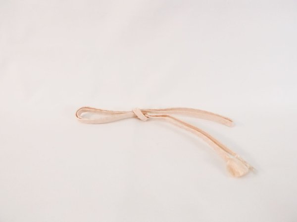 Photo1: M0606XW Vintage Japanese Kimono Pale Yellowish Pink OBIJIME decorative string/cord/rope    (Grade C) (1)