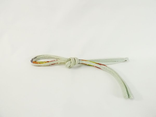 Photo1: M0607XB Vintage Japanese Kimono  Pale Green OBIJIME decorative string/cord/rope   Silk. (Grade B) (1)