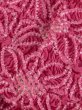 Photo2: M0610XA Vintage Japanese Kimono Dark Vivid Pink OBI-AGE covering sash UME plum bloom Silk. (Grade A) (2)