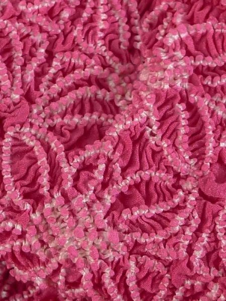 Photo2: M0610XA Vintage Japanese Kimono Dark Vivid Pink OBI-AGE covering sash UME plum bloom Silk. (Grade A) (2)