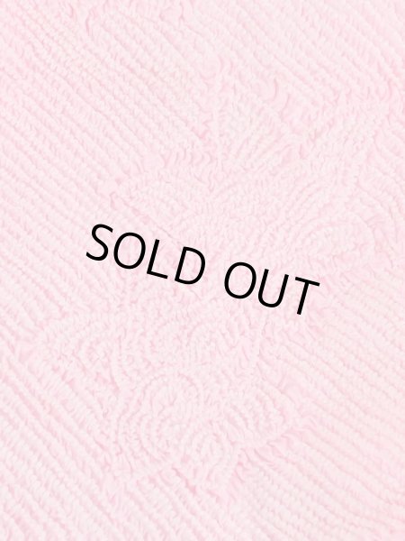 Photo2: M0610XC Vintage Japanese Kimono Pale Light Pink OBI-AGE covering sash Flower Silk. (Grade B) (2)