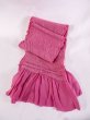 Photo1: M0610XD Vintage Japanese Kimono Pale Dark Pink OBI-AGE covering sash  Silk. (Grade A) (1)