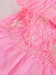Photo3: M0610XG Vintage Japanese Kimono  Vivid Pink OBI-AGE covering sash Lozenges Silk. (Grade A) (3)