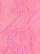 Photo2: M0610XI Vintage Japanese Kimono  Vivid Pink OBI-AGE covering sash Chrysanthemum Silk. (Grade A) (2)