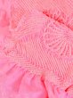 Photo3: M0610XI Vintage Japanese Kimono  Vivid Pink OBI-AGE covering sash Chrysanthemum Silk. (Grade A) (3)