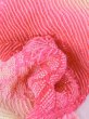 Photo4: M0610XM Vintage Japanese Kimono  Vivid Pink OBI-AGE covering sash Chrysanthemum Silk. (Grade A) (4)