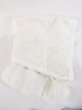 Photo1: M0610XQ Vintage Japanese Kimono   White OBI-AGE covering sash  Silk. (Grade A) (1)