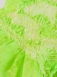 Photo3: M0610XR Vintage Japanese Kimono   Yellowish Green OBI-AGE covering sash Folding fan Silk. (Grade A) (3)