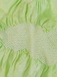 Photo2: M0610XV Vintage Japanese Kimono   Yellowish Green OBI-AGE covering sash Cloud Silk. (Grade A) (2)