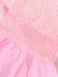 Photo3: M0610XY Vintage Japanese Kimono Pale Light Pink OBI-AGE covering sash Flower Silk. (Grade D) (3)