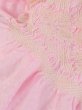 Photo3: M0611XB Vintage Japanese Kimono  Light Pink OBI-AGE covering sash Abstract pattern Silk. (Grade C) (3)