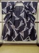 Photo2: M0613A Used Japanese women  Indigo Blue YUKATA summer(made in Japan) / Cotton/hemp Line,   (Grade B) (2)