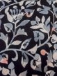 Photo6: M0613B Used Japanese women  Black YUKATA summer(made in Japan) / Cotton/hemp Flower,   (Grade C) (6)