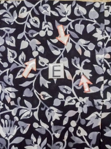 Photo17: M0613B Used Japanese women  Black YUKATA summer(made in Japan) / Cotton/hemp Flower,   (Grade C) (17)