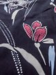 Photo8: Mint M0613C Used Japanese women  Navy Blue YUKATA summer(made in Japan) / Cotton. Flower,   (Grade A) (8)