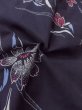 Photo10: Mint M0613C Used Japanese women  Navy Blue YUKATA summer(made in Japan) / Cotton. Flower,   (Grade A) (10)