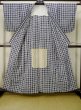 Photo2: M0613E Used Japanese women  White YUKATA summer(made in Japan) / Cotton/hemp Quadrangle,   (Grade B) (2)