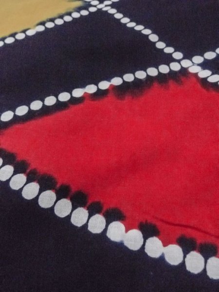 Photo7: Mint M0613F Used Japanese women  Indigo Blue YUKATA summer(made in Japan) / Cotton. Dot,   (Grade A) (7)