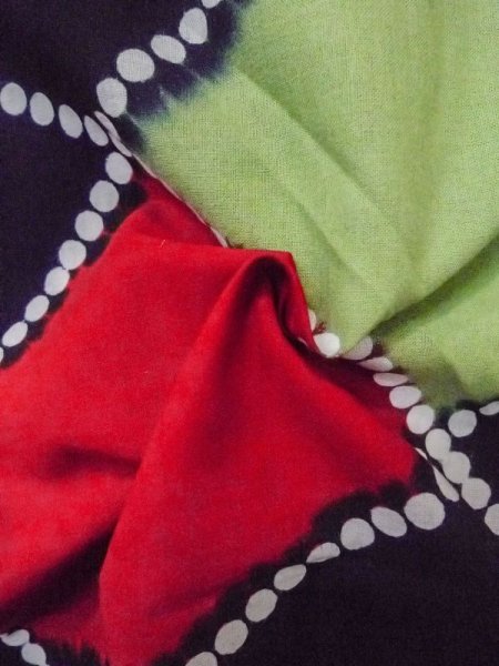 Photo10: Mint M0613F Used Japanese women  Indigo Blue YUKATA summer(made in Japan) / Cotton. Dot,   (Grade A) (10)