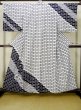 Photo1: Mint M0613G Used Japanese women  White YUKATA summer(made in Japan) / Cotton. Quadrangle   (Grade A) (1)