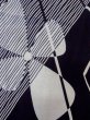 Photo5: M0613I Used Japanese women  Indigo Blue YUKATA summer(made in Japan) / Cotton/hemp Flower,   (Grade C) (5)