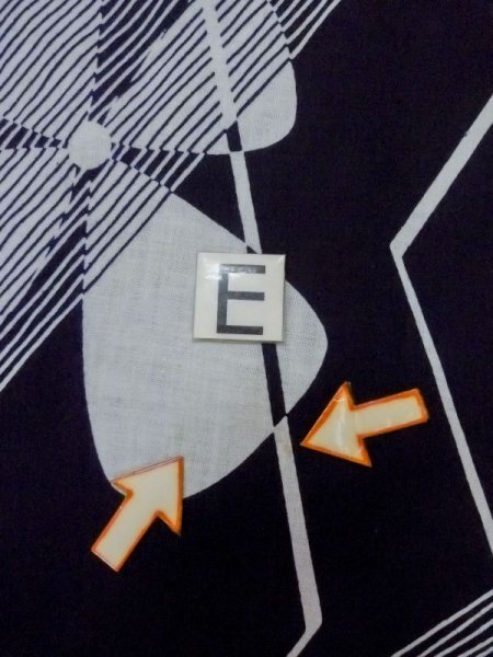 Photo17: M0613I Used Japanese women  Indigo Blue YUKATA summer(made in Japan) / Cotton/hemp Flower,   (Grade C) (17)