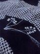 Photo7: M0613J Used Japanese women  Indigo Blue YUKATA summer(made in Japan) / Cotton. Flower,   (Grade B) (7)