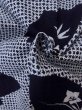 Photo11: M0613J Used Japanese women  Indigo Blue YUKATA summer(made in Japan) / Cotton. Flower,   (Grade B) (11)