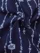 Photo10: Mint M0613K Used Japanese women  Indigo Blue YUKATA summer(made in Japan) / Cotton. Flower,   (Grade A) (10)