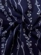 Photo10: Mint M0613L Used Japanese women  Indigo Blue YUKATA summer(made in Japan) / Cotton. Flower,   (Grade A) (10)