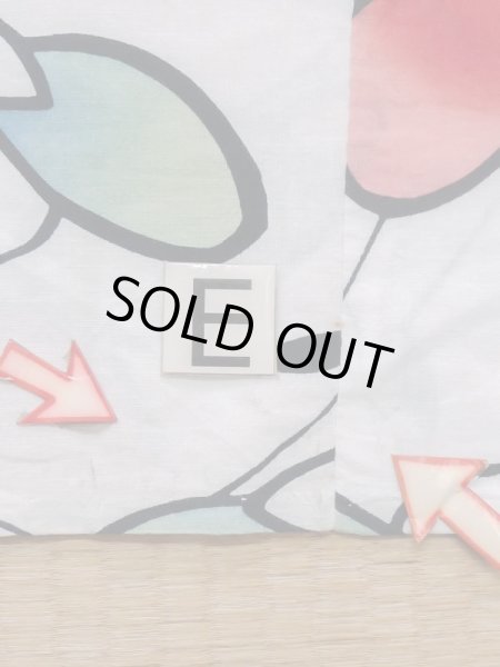 Photo16: M0613Q Used Japanese women  White YUKATA summer(made in Japan) / Cotton. Camellia   (Grade C) (16)