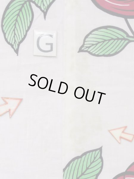 Photo18: M0613R Used Japanese women  White YUKATA summer(made in Japan) / Cotton. Camellia   (Grade C) (18)