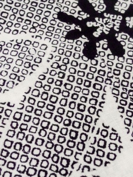 Photo8: M0613S Used Japanese women  Off White YUKATA summer(made in Japan) / Cotton/hemp Flower,   (Grade C) (8)