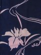 Photo3: M0613X Used Japanese women  Navy Blue YUKATA summer(made in Japan) / Cotton/hemp Iris, Stains/Soils all over.  (Grade C) (3)