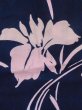Photo5: M0613X Used Japanese women  Navy Blue YUKATA summer(made in Japan) / Cotton/hemp Iris, Stains/Soils all over.  (Grade C) (5)
