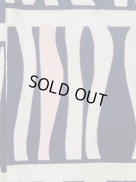 Photo6: M0613Y Used Japanese women  Off White YUKATA summer(made in Japan) / Cotton/hemp Stripes,   (Grade C) (6)