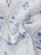 Photo10: M0614C Used Japanese women  White YUKATA summer(made in Japan) / Cotton/hemp MOMIJI maple leaf,   (Grade C) (10)