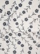 Photo5: M0620A Used Japanese men  Off White woWomen's Yukata / Cotton. Flower,   (Grade C) (5)