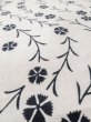 Photo10: M0620A Used Japanese men  Off White woWomen's Yukata / Cotton. Flower,   (Grade C) (10)