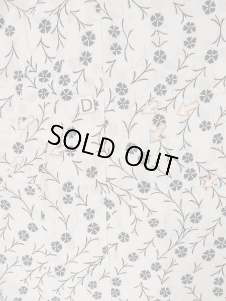 Photo19: M0620A Used Japanese men  Off White woWomen's Yukata / Cotton. Flower,   (Grade C) (19)