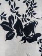 Photo7: M0620B Used Japanese men  Off White Women's Yukata / Linen. Flower,   (Grade C) (7)